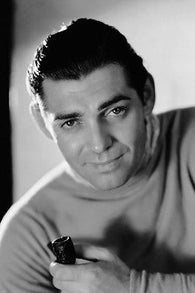 clark gable head shot poster CASUAL HOLDING PIPE vintage TOP QUALITY 24X36