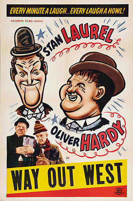 LAUREL & HARDY WAY OUT WEST movie poster 