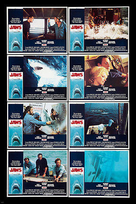 CLASSIC HORROR JAWS movie poster danger GREAT WHITE SHARK man EATER 24X36