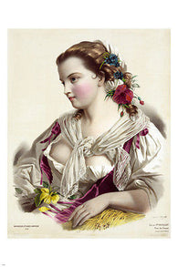 joséphine ducollet FLEUR DES CHAMPS after bernard VINTAGE POSTER 1856 24X36