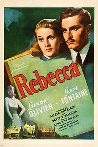 LAURENCE OLIVIER JOAN FONTAINE movie poster REBECCA psycho THRILLER 24X36