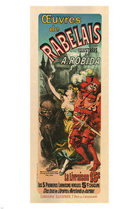 Works of Rabelais VINTAGE AD POSTER Jules Chéret France 1895 24X36 Rare