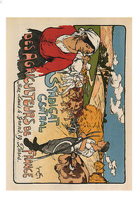 agricultural association VINTAGE AD POSTER Georges Fay France 1900 24x36 NEW