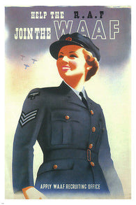Help the RAF Join the WAAF VINTAGE POSTER United Kingdom 24X36 Patriotic