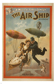 The Air Ship VINTAGE THEATRICAL POSTER 24X36 Musical Farce Comedy RARE