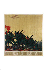 meeting of military aviation VINTAGE WAR POSTER1914 24X36 soldiers marching