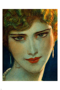 W.T. BENDA-BLONDE girl with earrings FINE ARTS POSTER 1924 24X36 painting