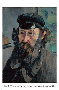 Self-Portrait in a Casquette PAUL CEZANNE FINE ART POSTER 24X36 painting