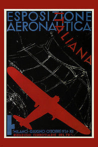 ITALIAN AVIATION  exhibition vintage ad poster CARLA ALBINI italy 1934 24X36