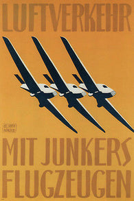 AIR transport with junkers aircraft AD poster vintage GERMANY 24X36 1919 new