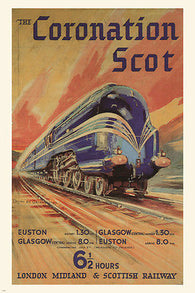 The Coronation Scot VINTAGE TRAIN POSTER United Kingdom 1937 24X36 top notch