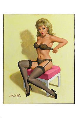 VINTAGE pin-up sexy GIRL adjusting bra POSTER 24X36 sexy CHARMING sultry