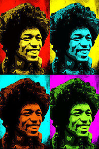 wild JIMI HENDRIX celebrity SINGER multiple image POP ART POSTER 24X36