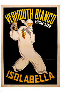 vintage ALCOHOL ADVERTISING poster DUDOVITCH 1946 24X36 clown classic RARE