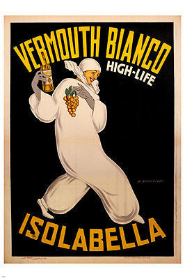 vintage ALCOHOL ADVERTISING poster DUDOVITCH 1946 24X36 clown classic RARE