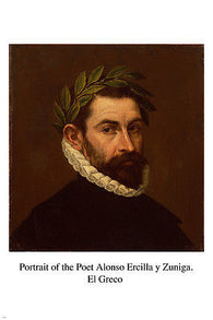 el greco PORTRAIT OF THE POET ALONSO ERCILLA Y ZUNIGA 24X36 fine art poster