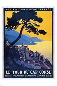 CORSICA Vintage Travel Poster SEASIDE VILLAGE 24X36 Picturesque Prized Gem