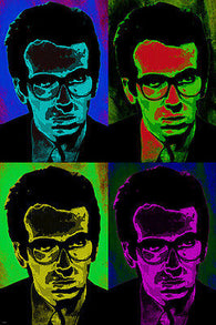 ELVIS COSTELLO celebrity SINGER pop art POSTER multiple images COLORFUL 24X36