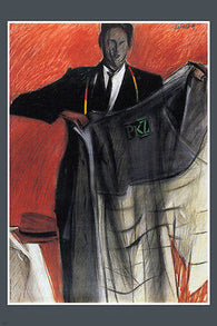 PKZ TAYLOR Vintage Ad Poster Hans Falk Switzerland 1944 24X36 Rare artistic