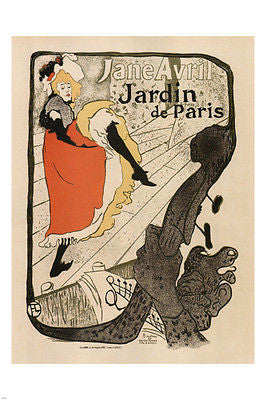 JANE AVRIL vintage AD poster TOULOUSE-LAUTREC france 1893 24X36 ART classic