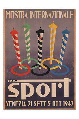 International Exhibition of Sports VINTAGE POSTER Graziano ITALY 1947 24X36