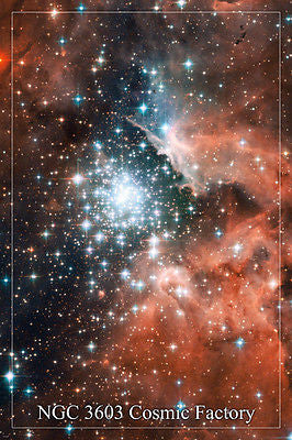 NGC 3603 cosmic factory SPACE IMAGE POSTER 24X36 giant stellar nursery