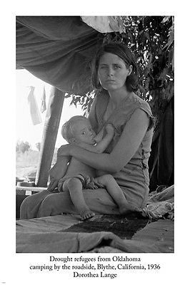DOROTHEA LANGE 1936 Drought Refugees From Oklahoma PHOTO POSTER 24X36