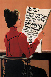 Hygienic Candies Vintage Ad Poster by Angelo Casarotto Italy TOP QUALITY new