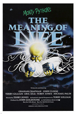 MONTY PYTHON'S THE MEANING OF LIFE movie poster WACKY BRITISH WIT 24X36