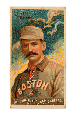 Boston Beaneaters Catcher KING KELLY Sports Poster 1888 24X36 BASEBALL