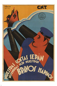 Our coast will be defended PROPAGANDA POSTER V. Ballester Spain 1937 24X36