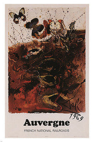 Auvergne. French National Roads VINTAGE AD POSTER France 1869 24x36 hot NEW