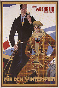 for the winter sport JULIUS USSY ENGELHARDT germany 1927 ad poster 24X36