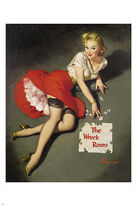 HOT LEGGY pin-up girl vintage poster 24X36 attractive sex-appeal PLAYFUL