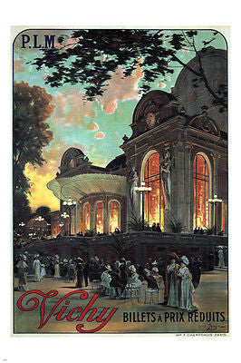 vichy VINTAGE TRAVEL POSTER louis tauzin france 1911 24X36 refined HOT NEW!