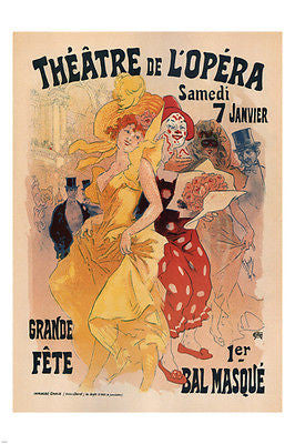 théâtre de l'opéra VINTAGE AD POSTER jules chéret france 1899 24X36 unique