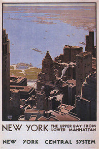 NEW YORK vintage TRAVEL poster leslie RAGAN United States 1935 24X36 CLASSIC