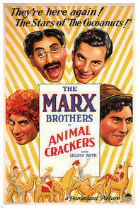 Animal crackers by THE MARX BROS. MOVIE POSTER Victor Heerman 1930 24X36 new