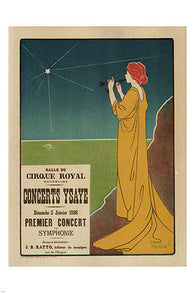 YSAYE concerts VINTAGE AD POSTER Henri MEUNIER Belgium 1895 24X36 top QUALITY
