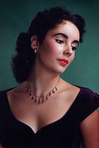 ELIZABETH TAYLOR head shot poster top quality COLLECTIBLE peaceful 24X36