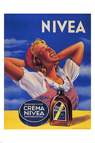 NIVEA germany VINTAGE AD POSTER 1938 24X36 COLLECTORS hot rare