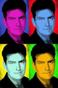 CHARLIE SHEEN celebrity actor multiple image POP ART POSTER 24X36 HOT new!
