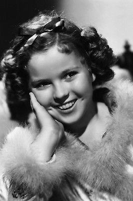 SHIRLEY TEMPLE head shot poster FEATHERS CURLS professional quality 24X36