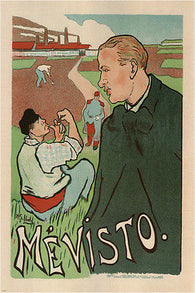 mévisto - an entertainer VINTAGE ad poster H. IBELS FRANCE 1895 24X36 rare