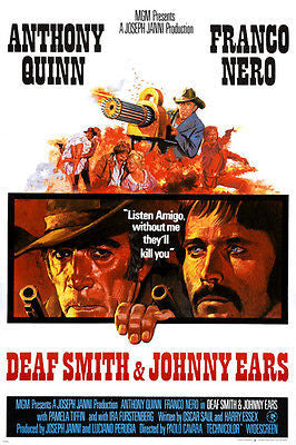 ANTHONY QUINN FRANCO NERO Death Smith & Johnny Ears MOVIE poster GUNS 24X36
