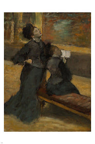 Edgar Degas VISIT TO A MUSEUM Fine Art Poster impressionist 24X36
