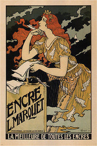 The best ink by L Marquet- Eugène GRASSET France vintage poster 24X36 HOT