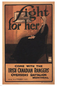 fight for her VINTAGE AD POSTER Hal Ross Perrigard Canada 1915 24X36 NEW HOT