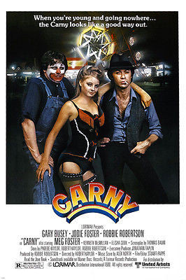 CARNY movie poster JODI FOSTER ROBBIE ROBERTSON young LOVE triangle 24X36