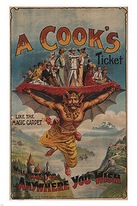 A cook's ticket will take you Anywhere Vintage Poster A Sutton UK 24X36
